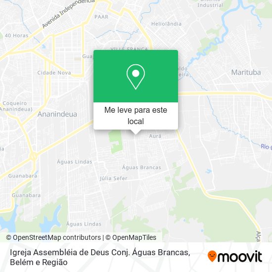 Igreja Assembléia de Deus Conj. Águas Brancas mapa