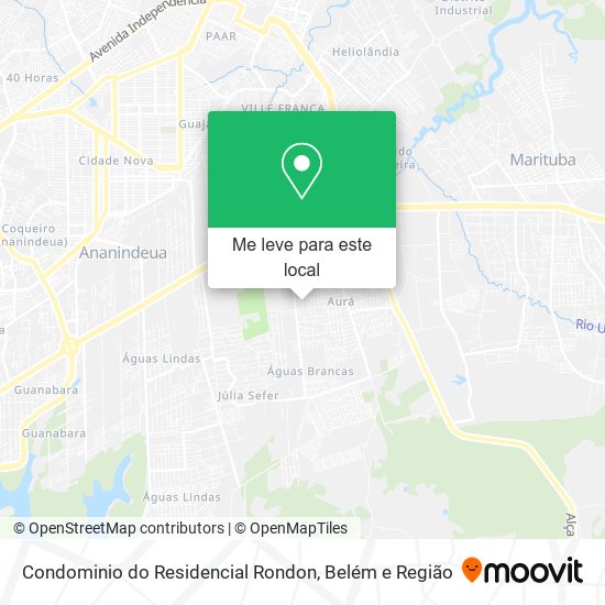 Condominio do Residencial Rondon mapa