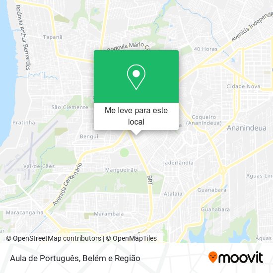 Aula de Português mapa