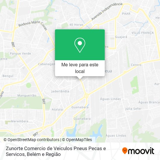 Zunorte Comercio de Veiculos Pneus Pecas e Servicos mapa