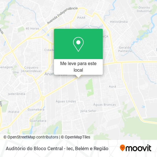 Auditório do Bloco Central - Iec mapa