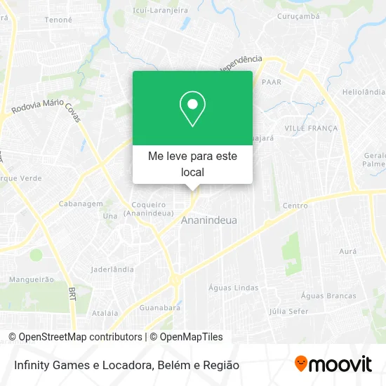 Infinity Games e Locadora mapa