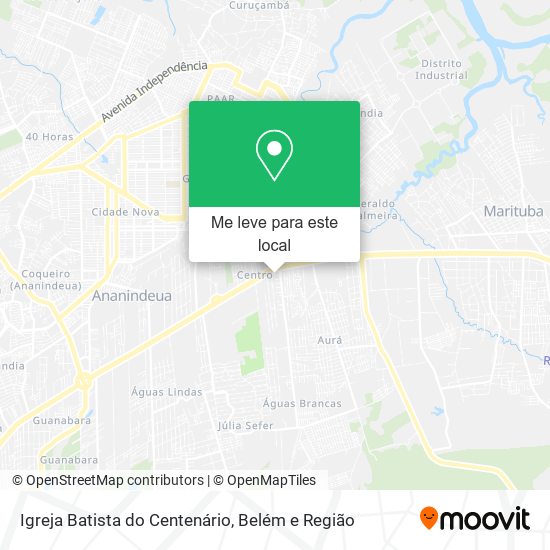Igreja Batista do Centenário mapa