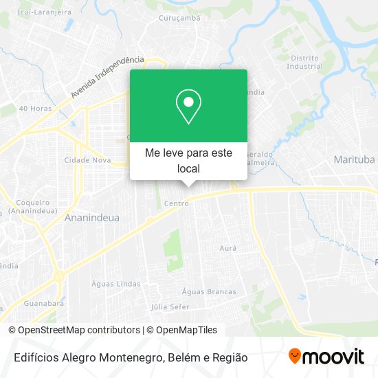 Edifícios Alegro Montenegro mapa