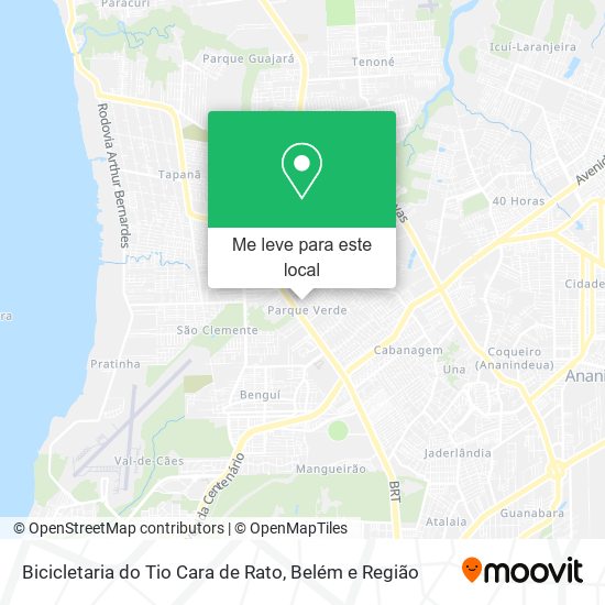 Bicicletaria do Tio Cara de Rato mapa