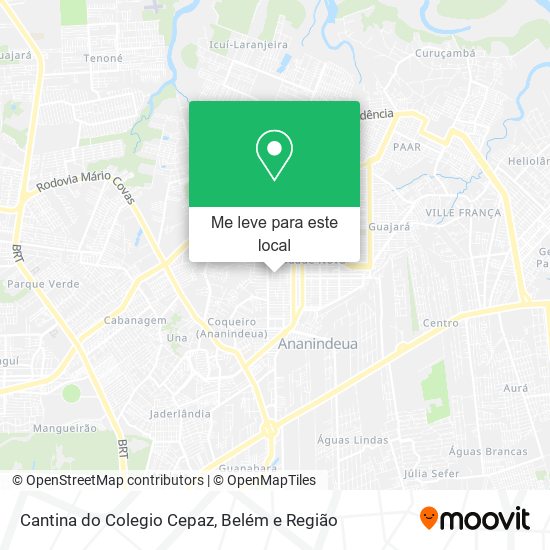 Cantina do Colegio Cepaz mapa