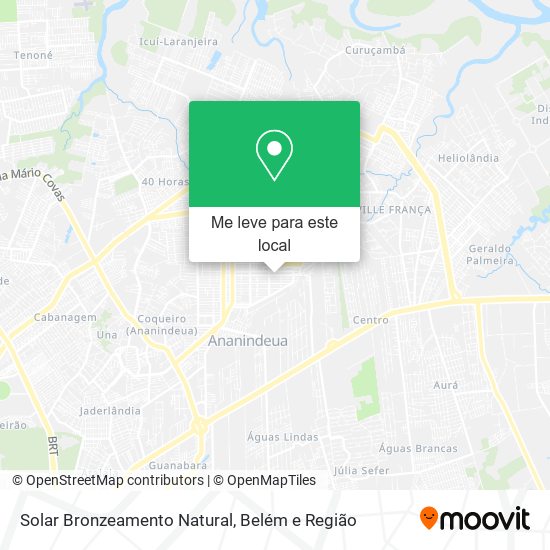 Solar Bronzeamento Natural mapa