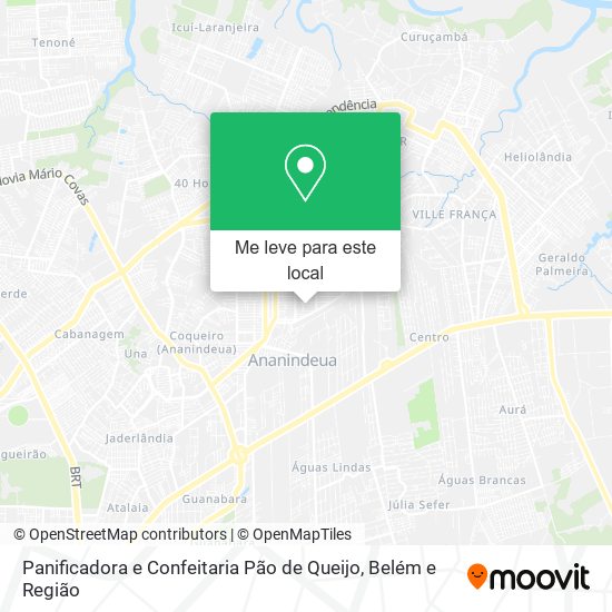 Panificadora e Confeitaria Pão de Queijo mapa