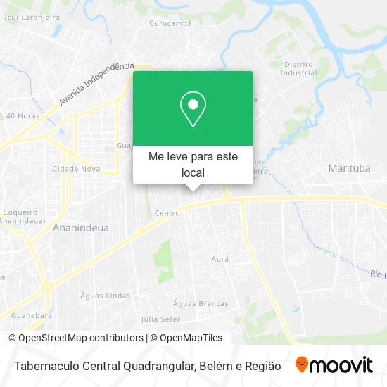 Tabernaculo Central Quadrangular mapa