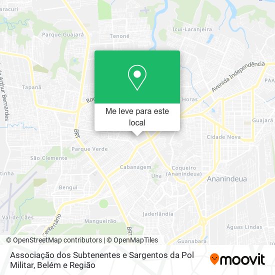 Associação dos Subtenentes e Sargentos da Pol Militar mapa