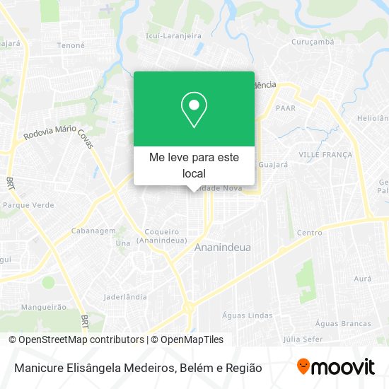 Manicure Elisângela Medeiros mapa
