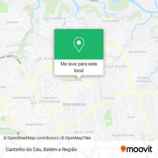 Cantinho do Céu mapa