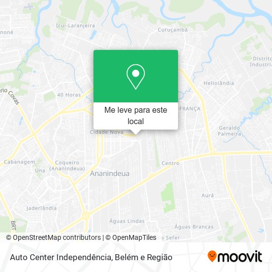 Auto Center Independência mapa