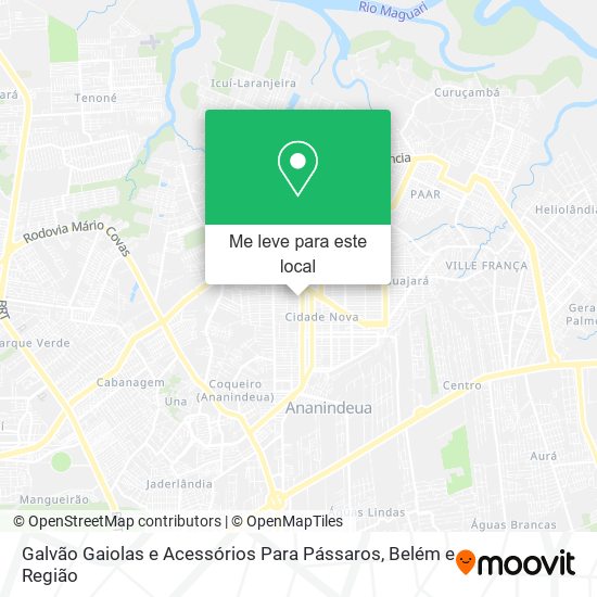 Galvão Gaiolas e Acessórios Para Pássaros mapa