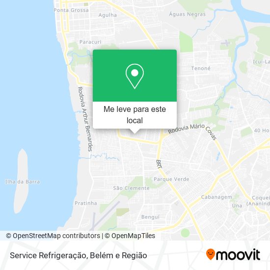 Service Refrigeração mapa