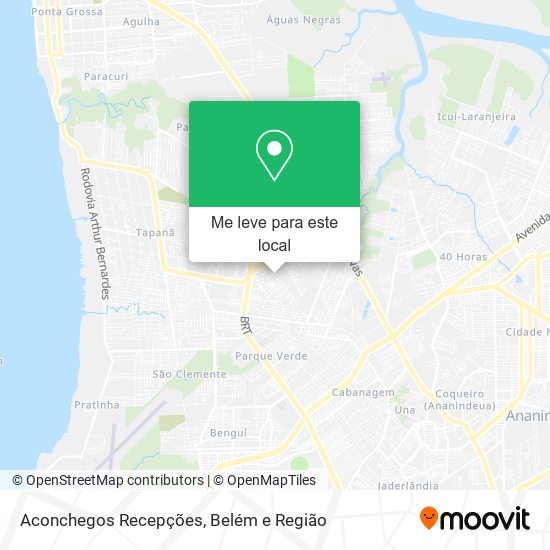 Aconchegos Recepções mapa