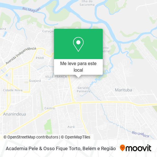 Academia Pele & Osso Fique Torto mapa