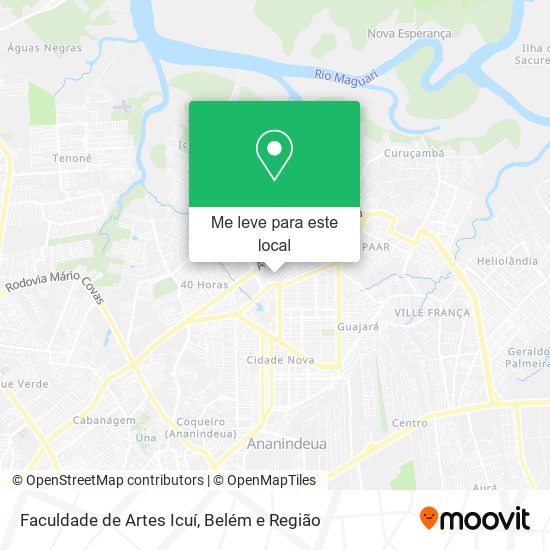 Faculdade de Artes Icuí mapa
