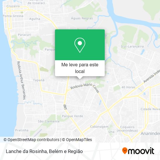 Lanche da Rosinha mapa