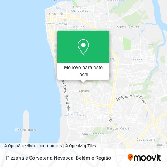 Pizzaria e Sorveteria Nevasca mapa