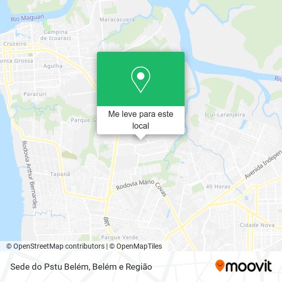 Sede do Pstu Belém mapa