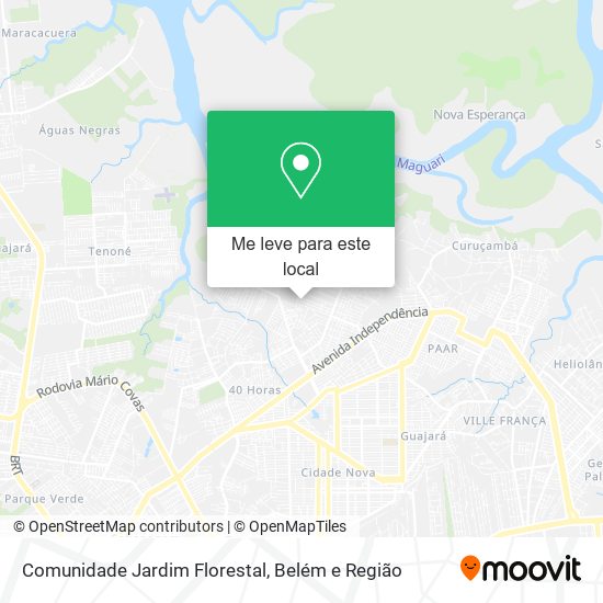 Comunidade Jardim Florestal mapa