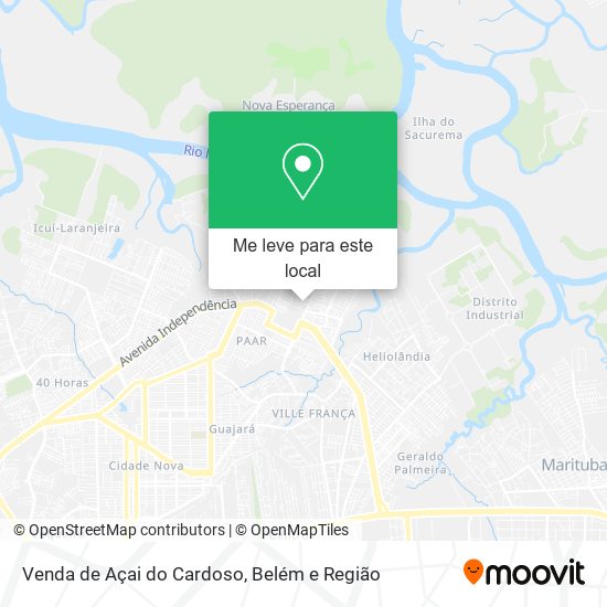 Venda de Açai do Cardoso mapa