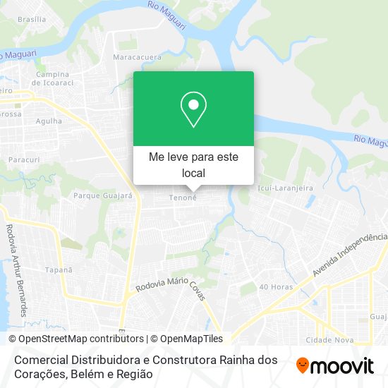 Comercial Distribuidora e Construtora Rainha dos Corações mapa