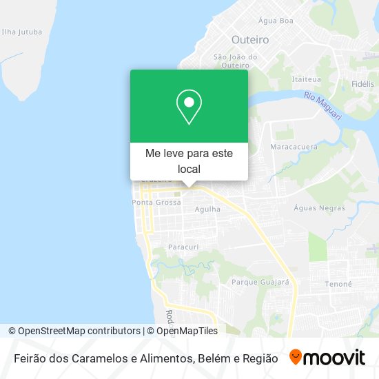 Feirão dos Caramelos e Alimentos mapa