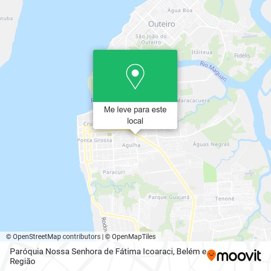 Paróquia Nossa Senhora de Fátima Icoaraci mapa