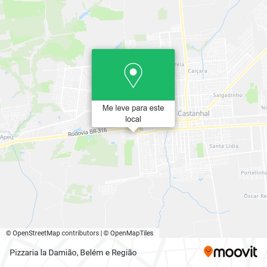 Pizzaria la Damião mapa