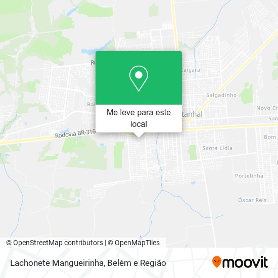 Lachonete Mangueirinha mapa