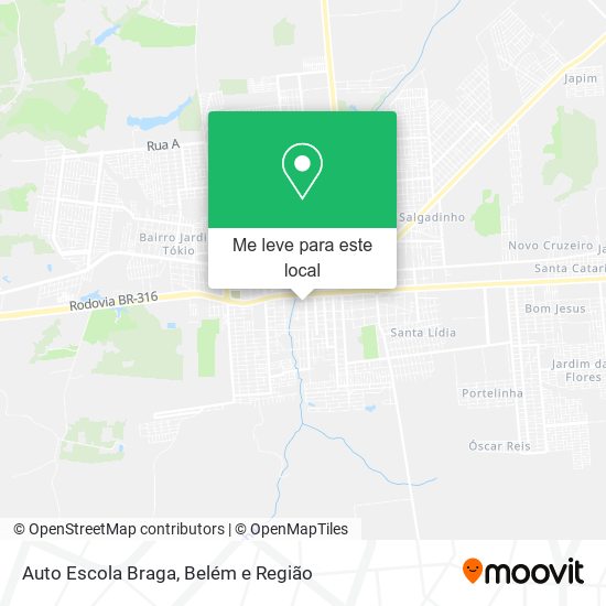 Auto Escola Braga mapa