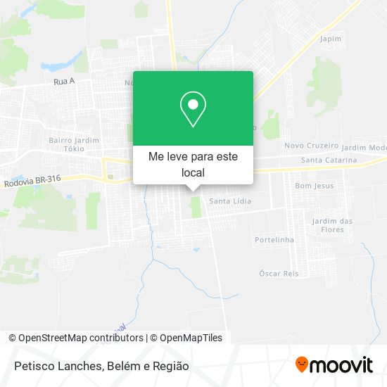 Petisco Lanches mapa