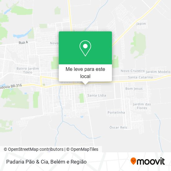 Padaria Pão & Cia mapa