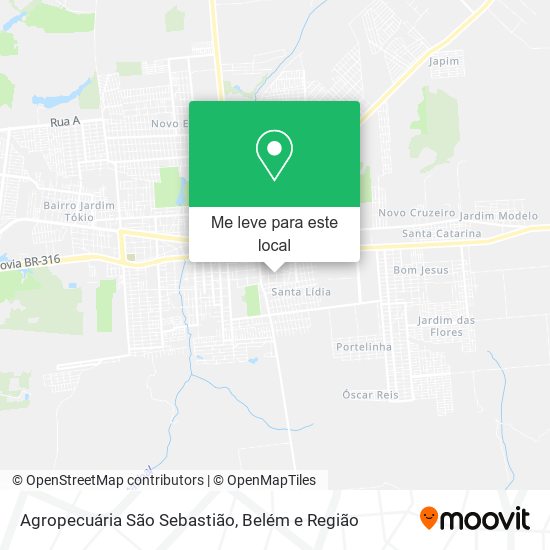 Agropecuária São Sebastião mapa