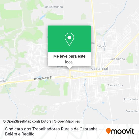 Sindicato dos Trabalhadores Rurais de Castanhal mapa