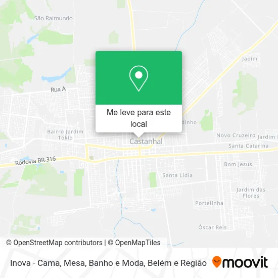 Inova - Cama, Mesa, Banho e Moda mapa