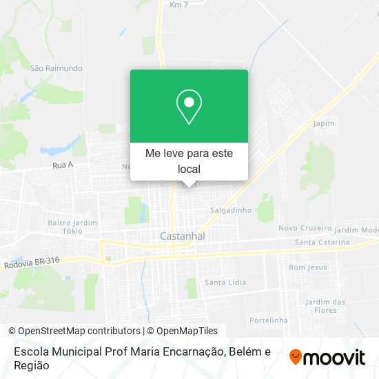 Escola Municipal Prof Maria Encarnação mapa