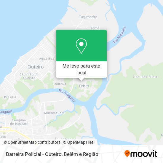 Barreira Policial - Outeiro mapa