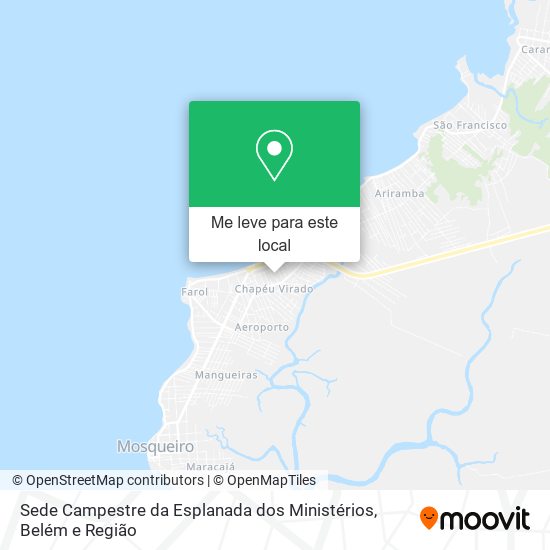 Sede Campestre da Esplanada dos Ministérios mapa