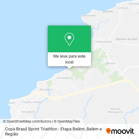 Copa Brasil Sprint Triathlon - Etapa Belém mapa