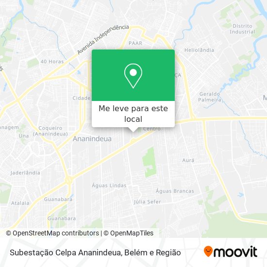 Subestação Celpa Ananindeua mapa