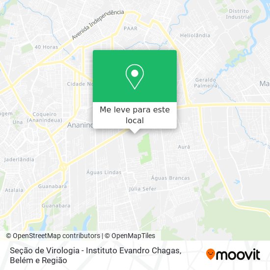 Seção de Virologia - Instituto Evandro Chagas mapa