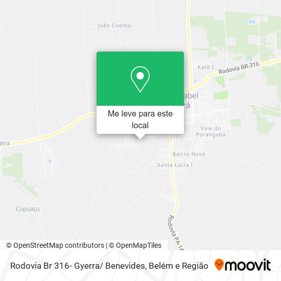 Rodovia Br 316- Gyerra/ Benevides mapa