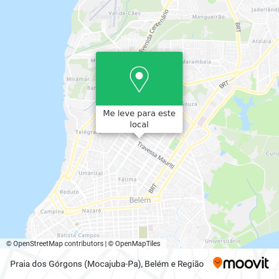 Praia dos Górgons (Mocajuba-Pa) mapa