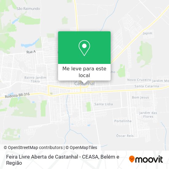 Feira Livre Aberta de Castanhal - CEASA mapa