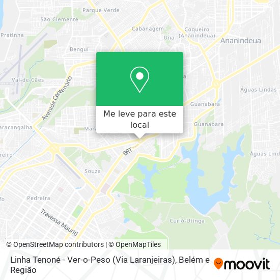 Linha Tenoné - Ver-o-Peso (Via Laranjeiras) mapa