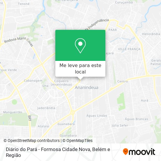 Diário do Pará - Formosa Cidade Nova mapa