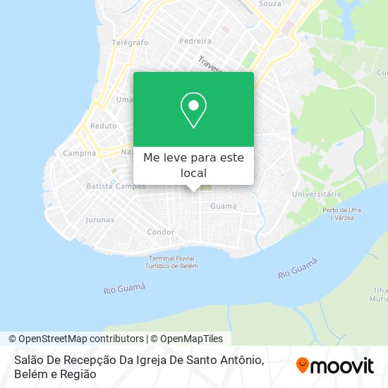 Salão De Recepção Da Igreja De Santo Antônio mapa